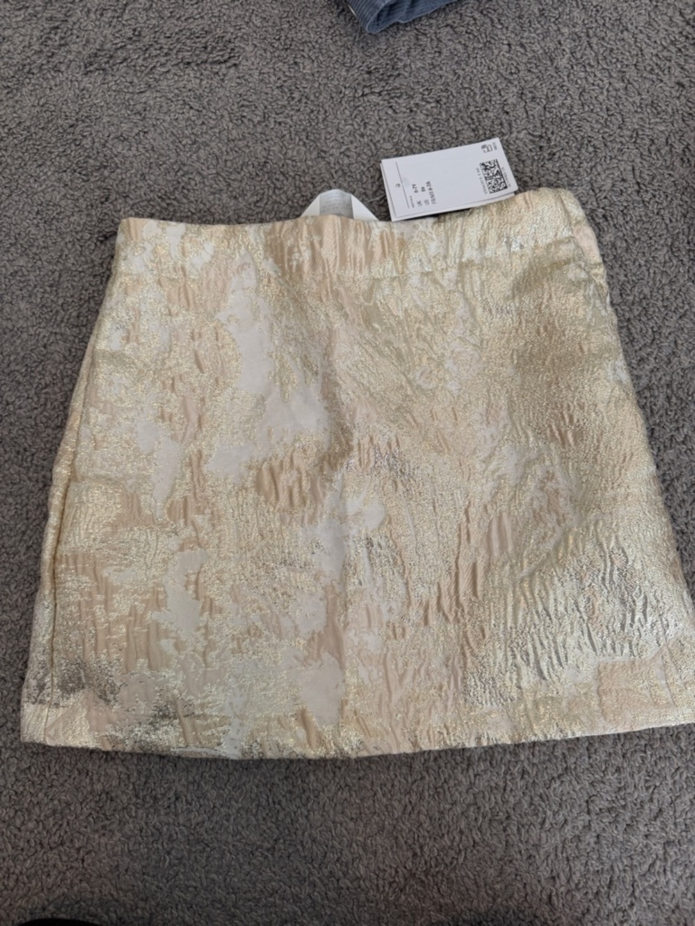 NWT Champagne/Gold Skirt with Zip